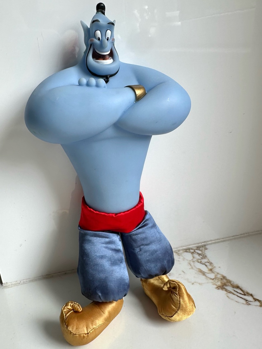 Vintage Disney Aladdin Genie Plush Vinyl Figure Doll 12”